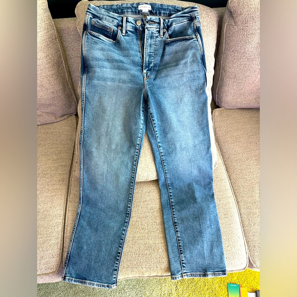 Good American Good Classic Straight Leg Size 15 Jeans